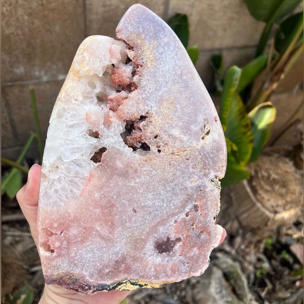 Pink Amethyst Sugar Druzy Slab